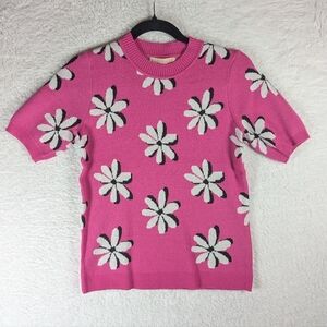 Philosophy Pink Floral Knit Sweater